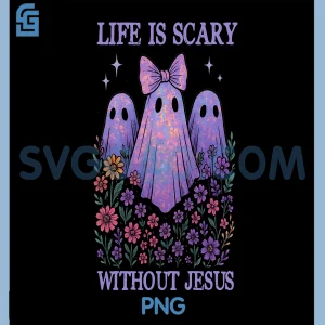 Spooky Life is Scary Without Jesus PNG, Christian Halloween PNG