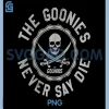 The Goonies Never Say Die PNG, Varsity Seal Retro Movie PNG