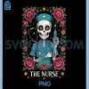 The Nurse Skeleton and Flower PNG, Halloween PNG
