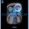 Three Dolphins Howling at The Moon PNG, Weird Meme Dolphin PNG