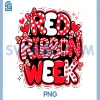 We Wear Red for Red Ribbon Week PNG, Awareness Cute Bow PNG