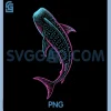 Whale Shark PNG, Illustration Colorful PNG