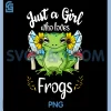 Cottagecore Aesthetic PNG, Just A Girl Who Loves Frogs Goblincore PNG