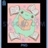 Cottagecore Aesthetic PNG, Kawaii Frog Book Frogcore PNG