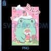 Kawaii Frog Japanese PNG, Strawberry Milk PNG