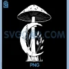 Mushroom Crescent PNG, Moon Phase Occult PNG