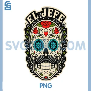 Dia De Los Muertos PNG, Mexican El Jefe Boss Sugar Skull PNG