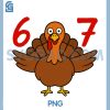 Funny Six Seven 6 7 Meme PNG, Thanksgiving Turkey Number 67 PNG