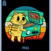 Funny Video Gamer Cat PNG, Lover Pinball Arcade Game Retro PNG