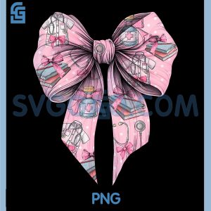 Hospice Nurse Nursing PNG, Pink Coquette Bow PNG