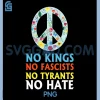 No Kings PNG, No Fascists PNG, No Tyrants PNG, No Hate Protest Poster PNG
