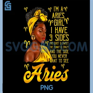 Aries Afro Black Woman PNG, It's My Birthday PNG, Zodiac Sign PNG