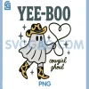 YEE Boo Cowgirl Ghoul PNG, Funny Ghost Western PNG, Halloween Rodeo PNG