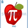 Apple Pi Funny PNG, Math Teacher Thanksgiving Pie Day PNG