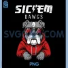 Game Day Bulldog Cool PNG, Dog with Red Hoodie PNG