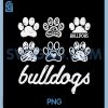 Bulldog PNG, Bulldog Paw Print PNG
