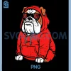 Cool Bulldog in Red Hoodie PNG, Funny Dog Lover Design PNG