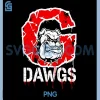 Fierce Bulldog PNG, Red Grunge Dog Design PNG