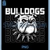 Classic Bulldogs PNG, Fierce Dog Head Design PNG