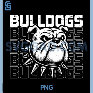 Classic Bulldogs PNG, Fierce Dog Head Design PNG