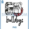 Go Bulldogs PNG, Camo Letter Bulldog Head Design PNG