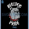 Bulldog Pride PNG, Fierce Mascot Bulldog Head Design PNG