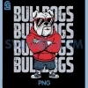 Bulldogs PNG, Cool Bulldog in Red Hoodie Street Style PNG