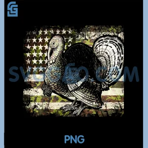 Camo US America Flag PNG, Turkey Day Hunting Thanksgiving PNG