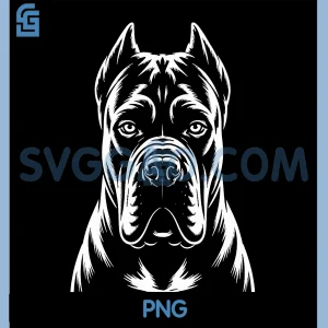 Cane Corso PNG, Italian Mastiff Dog Head Design PNG