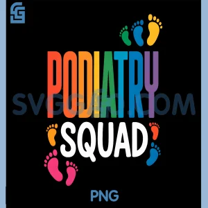 Colorful Podiatry PNG, Squad Foot PNG