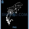 Dandelion Lung Cancer PNG, Awareness White Ribbon Support