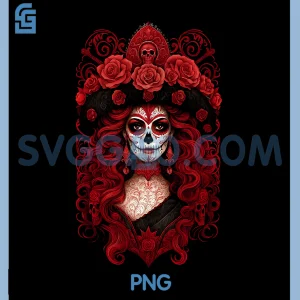 De Los Muertos La Catrina PNG, Day of The Dead PNG, Women Sugar Skull PNG