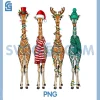 Funny Christmas Giraffes PNG, Family Festive Holiday PNG
