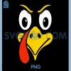 Funny Cool Turkey Face PNG, Thanksgiving Matching Family PNG