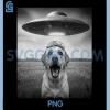 Funny Dog Selfie Labrador PNG, Retriever with UFO Selfie PNG