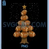 Funny Football Christmas Tree PNG, Football Christmas PNG