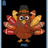 Funny Thanksgiving Football Player PNG, Autumn Fall Baby Turkey PNG