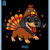 Cute Dachshund Dog PNG, Turkey Thanksgiving Fall Autumn PNG