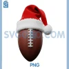 Football Christmas Hat PNG, Funny Holiday Sports PNG