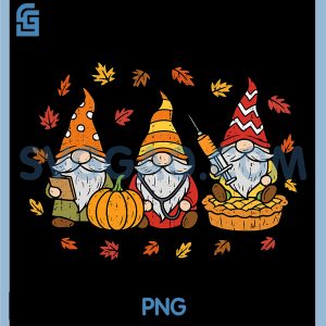 Funny Nurse Gnomes PNG, Thanksgiving Fall PNG, Scrub Top RN ICU ER PNG