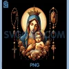 Holy Rosary Virgin Mary Baby PNG, Jesus Catholic Rosary Mysteries PNG