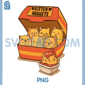 Kitten Nuggets PNG, Cat Cute PNG