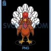 Thanksgiving Day Baseball PNG, Funny Baseball Turkey PNG