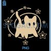 90s Y2K Scary Tomcat PNG, Cat is Scared Under Starry Tail PNG