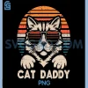 Cat Daddy PNG, Sunglasses Sunset Retro PNG, Fur Dad Papa Kitten PNG