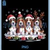 Cute Basset Hound PNG, Christmas Puppies PNG, Dog Lovers Funny Holiday PNG
