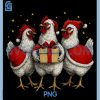 Funny Chicken Santa Xmas PNG, Tree Farm Merry Christmas PNG