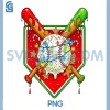 Funny Christmas Baseball PNG, Ice Cream Drip PNG
