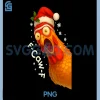 Funny F-Caw-F Chicken PNG, FCAWF Chicken PNG, Christmas Santa Hat PNG