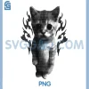 Funny Goofy Ahh Cat PNG, Meme 90s Y2k Brainrot PNG, Silly Cat Lover PNG